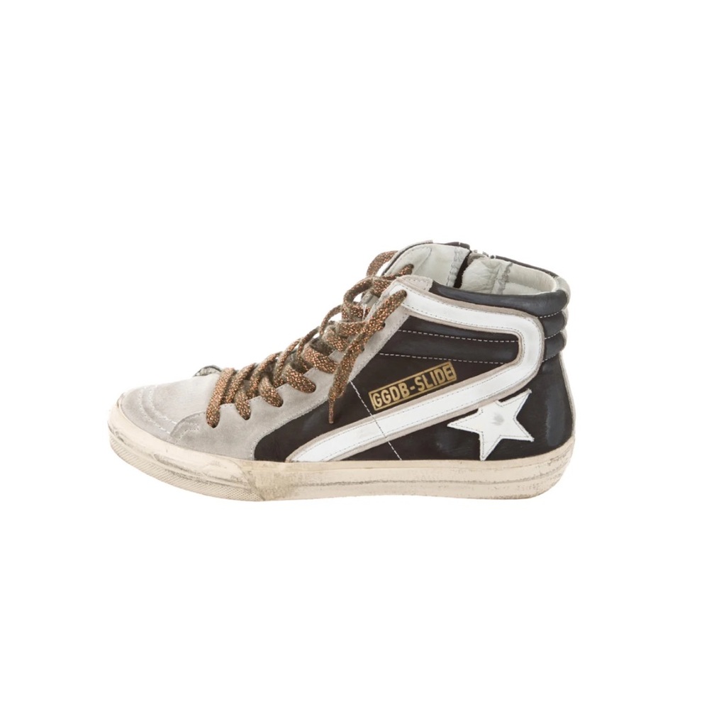 Slide Hi Top Sneaker in Black Nabuk